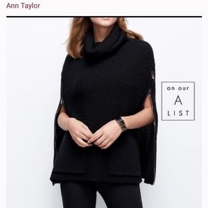 Ann Taylor Side Zip Pancho